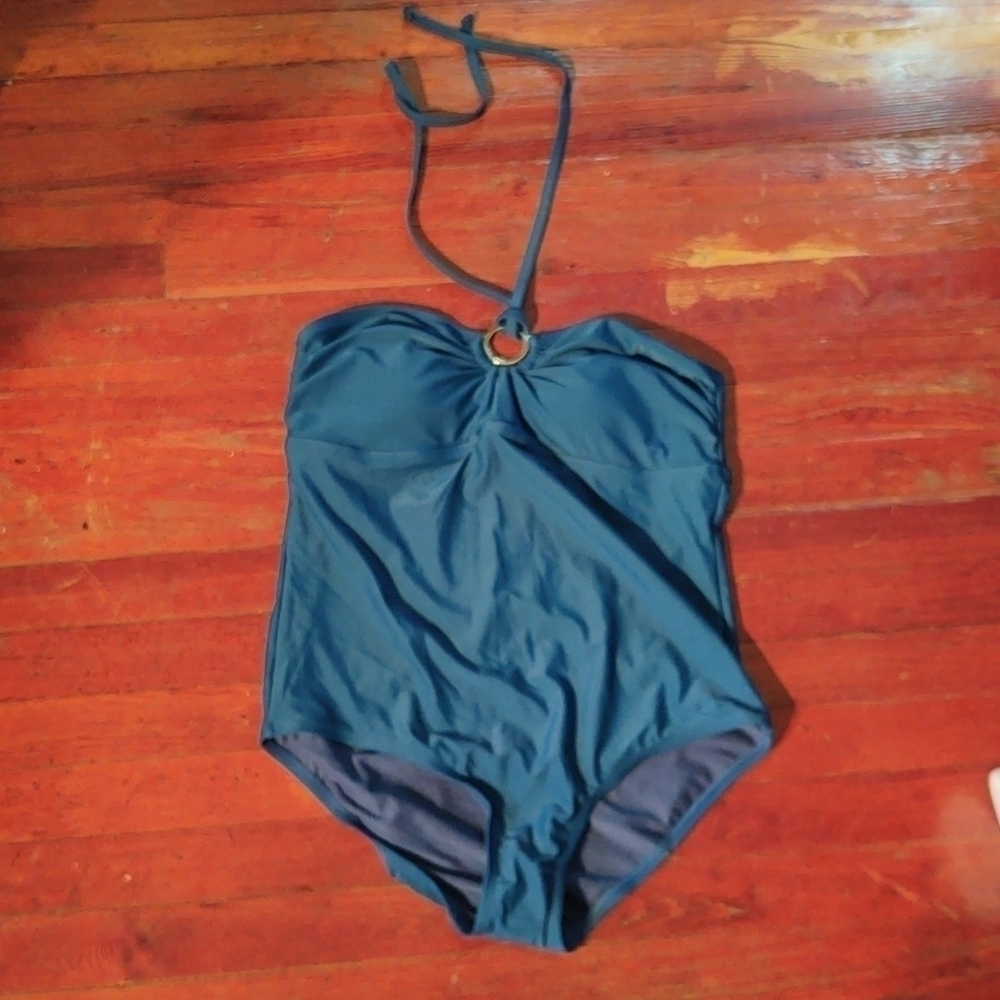 Merona Royal Blue Halter Neck One Piece Sz XL NWT